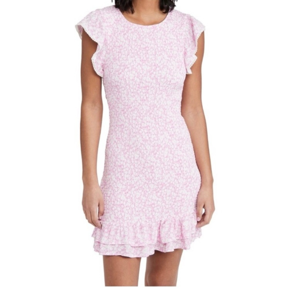 Lost + Wander Let’s Go To Paris Floral Smocked Mini Dress | Small